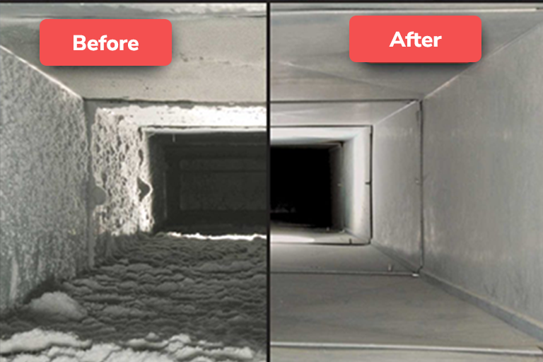 before after Air duct